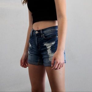 mudd ripped denim shorts size 1